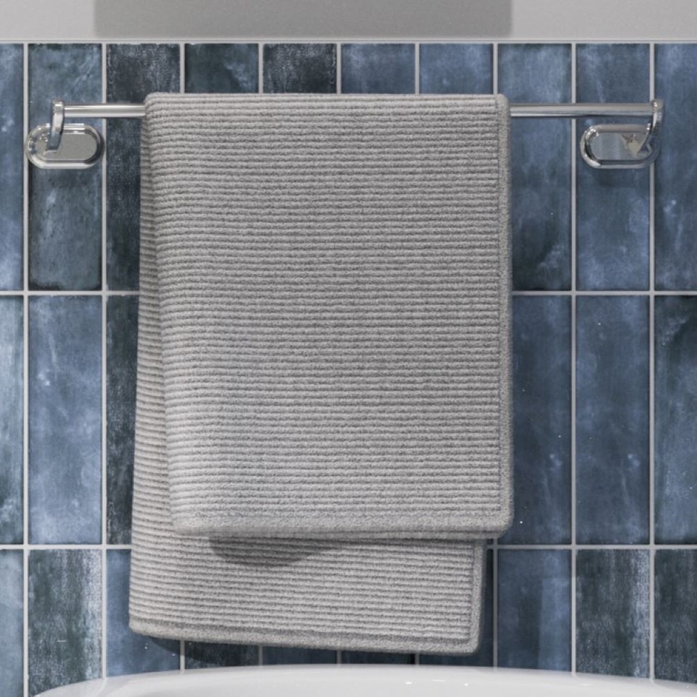 Lifestyle image of Burlington Guild 600mm Chrome Towel Rail